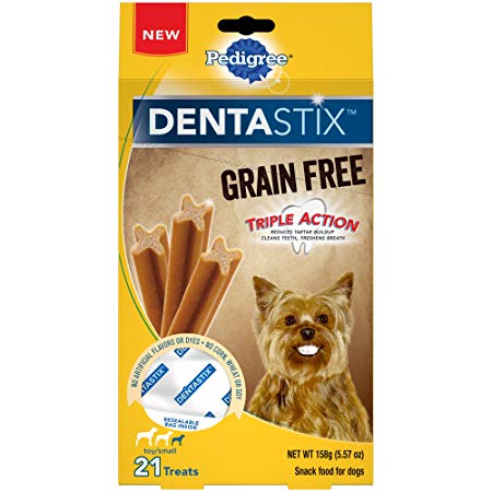 Pedigree Dentastix Grain Free Mini Dental Treats for Small Breed Dogs