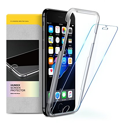 iPhone 7 Plus Screen Protector, Humixx [LG2 Series] Ultra Smooth 9H Tempered Glass Cellphone Screen Protector,Anti Smudge Fingerprints & Anti Scratch HD Protector Film Perfect Fit