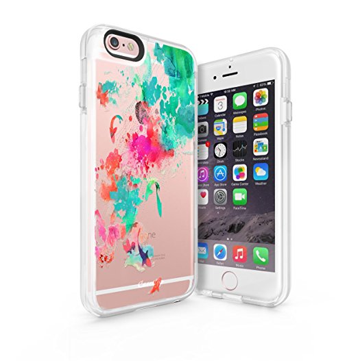 Casetify New Standard iPhone 6 Case (4.7 Inch Model) with TPU Bumper & Hard Polycarbonate Interchangeable Back Plate Designs [Retail Packaging] (Watercolor Pond)