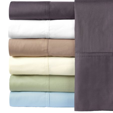 Silky Soft Bamboo Cotton Sheet Set, 100% Bamboo-Cotton Bed Sheets, King Size, Charcoal