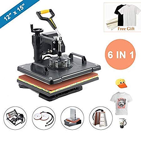 CO-Z 12” X 15” Heat Press 6 in 1 Multifunction Sublimation Heat Press Machine