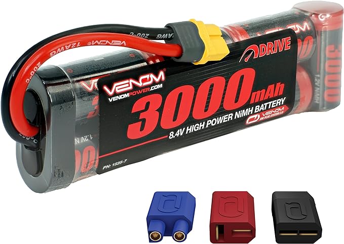 Venom 8.4v 3000mAh 7-Cell NiMH Battery Flat Pack with Universal Plug System