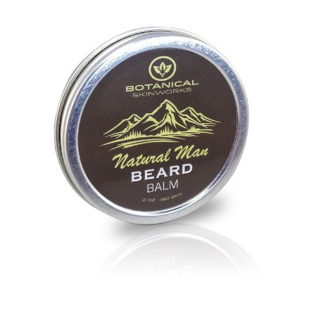 Natural Man Beard Conditioning Balm with Jojoba and Argan Oils - All Natural Beard Conditioner by Botanical Skin Works