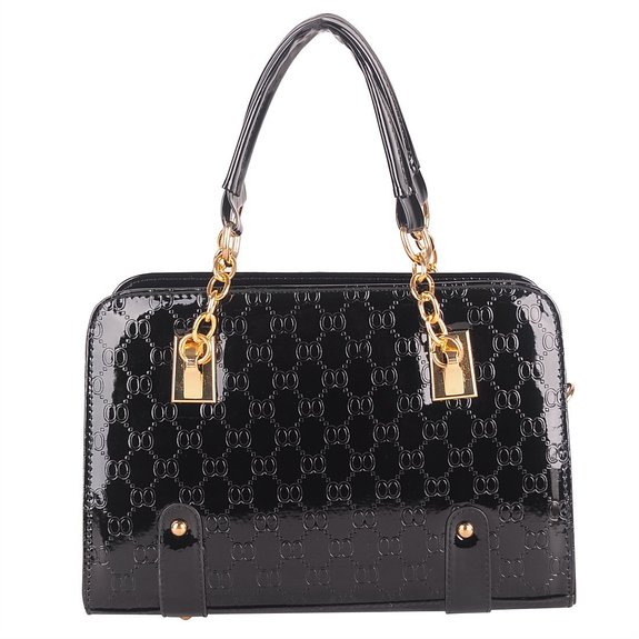 Vbiger New Fashion Womens PU Leather Padlock Tote Handbag Shoulder Bag