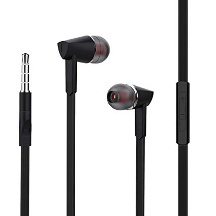Wired Earphones, BYZ in-Ear Wired Earbuds Stereo Headphone with Microphone for Running Gym Jogging Sport