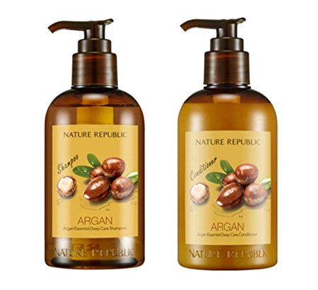 Nature Republic Argan Essential Deep Care Shampoo   Conditioner