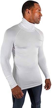 DEVOPS Men's 1~2 Pack Thermal Heat-Chain Compression Baselayer Tops Mock Turtleneck Long Sleeve T-Shirts