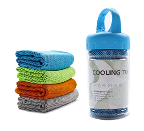 Sports Towel for Instant Cooling Relief Wuji Microfiber Towels for Golf Workout Swimming Gym Yoga Travel Camping Fitness 40"x12" Sweat Towel