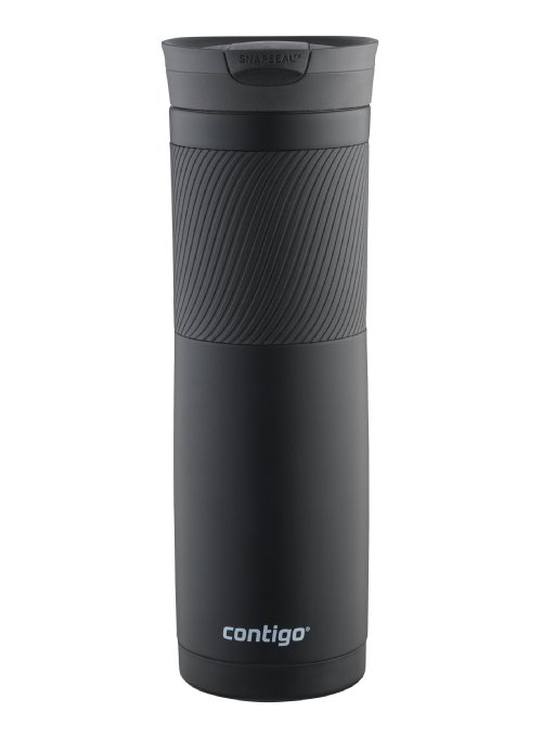 Contigo SnapSeal Byron Vacuum Insulated Stainless Steel Travel Mug, 24oz, Matte Black