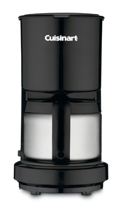 Cuisinart DCC-450BK 4-Cup Coffeemaker with Stainless-Steel Carafe, Black