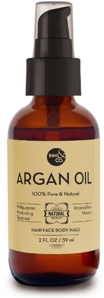 [HIGHEST QUALITY] Organic Moroccan Argan Oil Treatment - 2 fl Oz- For Hair, Skin, Face, Nails. 100% Pure, Cold Pressed Virgin Oil from Morocco, Anti-Aging, Skin Treatment, SATISFACTION GUARANTEED