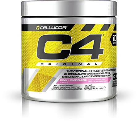 Cellucor C4 Original Pre Workout Powder Energy Drink w/Creatine Monohydrate & Beta Alanine, Pink Lemonade, 30 Servings