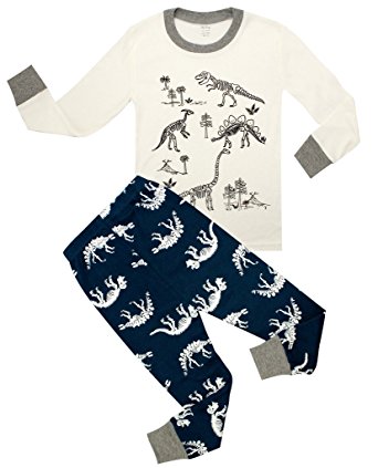 Children Pajamas Cotton Dinosaur Kids Clothes Boys Size 2Y-10Y