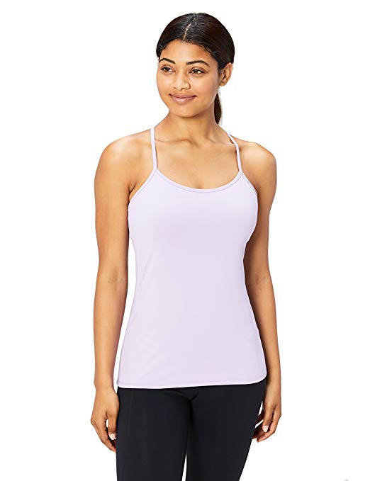 Amazon Brand - Core 10 Women's (XS-3X) Fitted Built-in Support Racerback Yoga Tank