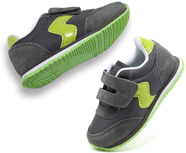 WALUCAN Toddler Kids' Hook&Loop Sneaker Unisex-Child Free Outdoor Activities Casual Athletic Sport Running Shoes for All Seasons