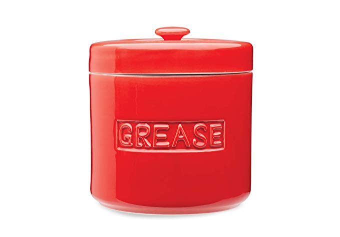 Fox Run 48765 Grease Container, 5 x 5 x 5.5 inches, Red