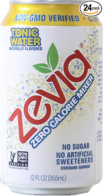 Zevia Zero Calorie Mixer, Tonic Water, Naturally Sweetened, (Pack of 24)