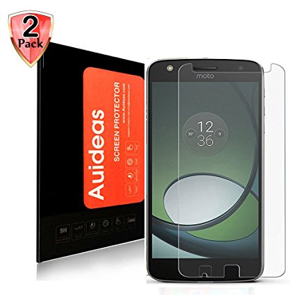 Moto Z Play Screen Protector,Auideas Moto Z Play Screen Protector Tempered Glass Screen Protector for Motorola Moto Z Play Droid 5.5 Inch Screen Protector [2-Pack]