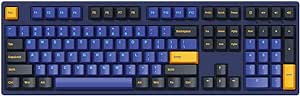 Akko 3108 Horizon Tastiera da gioco meccanica cablata Anti-Ghosting Tastiera per computer Layout QWERTY con copritasti PBT Doubleshot, Profilo Cherry, Interruttori lineari giallo crema per Windows