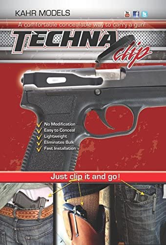Techna Clip Conceal Carry Gun Belt Clips for Beretta, Diamondback, Glock, Kahr, Kel-Tec, Kimber, Ruger, Sig Sauer, Smith & Wesson, Springfield, Taurus, 1911