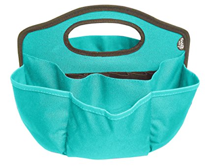 Find It Supply Caddy, 8.75 x 12 Inches, Canvas, 6 Pockets, 6 Compartments, 10 Storage Loops, Teal (FT07202)