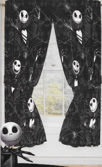 Original Nightmare Before Christmas Curtains/drapes 4 Pieces Set Window Panels Disney