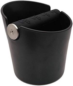 AILELAN Coffee Knock Box, 4.8 Inch Shock-Absorbent Durable Barista Style Espresso Knock Box with Removable Metal Knock Bar and Non-Slip Base(Round)