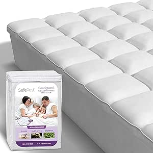 SafeRest CloudGuard - Twin Size Hybrid Mattress Protector & Pad (Extra Padded) - 100% Waterproof Quilted Pillow Top Mattress Cover - Thick, Plush & Fitted Mattress Topper for Bed