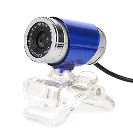 Pro Webcam Camera 5.0 Megapixel Built-in Micrphone Designed for PC Laptop and Desktop (Blue)