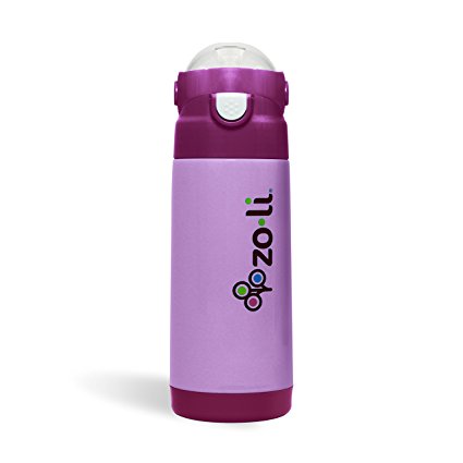 Zoli Dash Vacuum Insulated Straw Drink Bottle- Purple