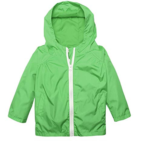 Zaclotre Baby Girl Kid Waterproof Floral Hooded Rain Jacket Outwear Raincoat with Hoodies