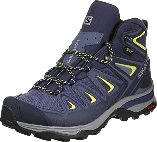 Salomon Women's X Ultra 3 MID GTX W Hiking, Crown Blue/Evening Blue/Sunny Lime, 6.5