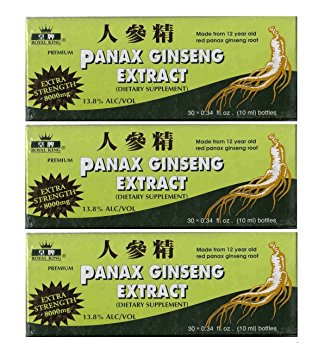 Royal King Panax Ginseng Extract With Alcohol 8000 mg 30 Vial (3 Boxes)