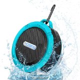 VicTsing Wireless Bluetooth 30 Waterproof Outdoor  Shower Speaker with 5W SpeakerSuction CupMicHands-Free Speakerphone - Light Blue