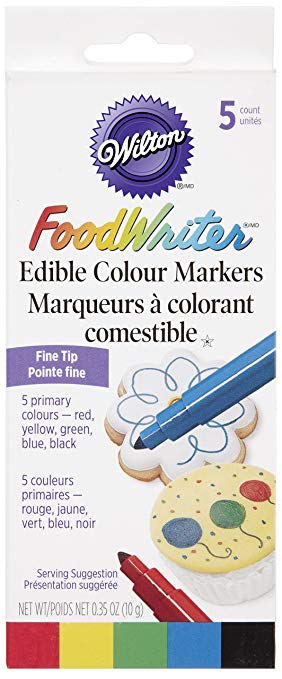 Wilton FoodWriter Edible Colour Fine Tip Markers; 5-Piece