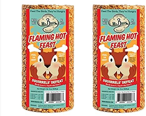2-Pack of Mr. Bird Flaming Hot Feast Small Cylinder 19 oz.