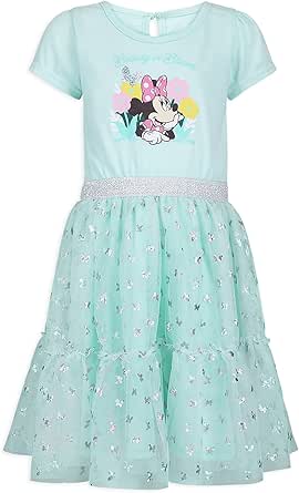 Disney Princess Tiana, Belle, and Cinderella Girls Dress for Toddlers and Big Kids - Off White