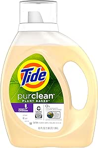 Tide Purclean Liquid Laundry Detergent, 75% Plant-Based, Honey Lavender Scent, 63 fl oz, 48 loads