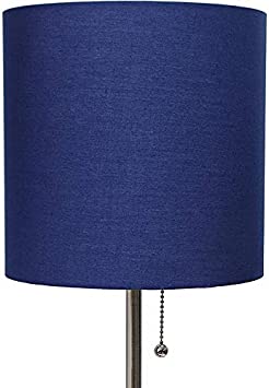 Limelights LT2024-NAV Stick Lamp with Charging Outlet and Fabric Shade, Navy - New