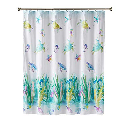 SKL Home by Saturday Knight Ltd. Watercolor Ocean Fabric Shower Curtain, Multicolored