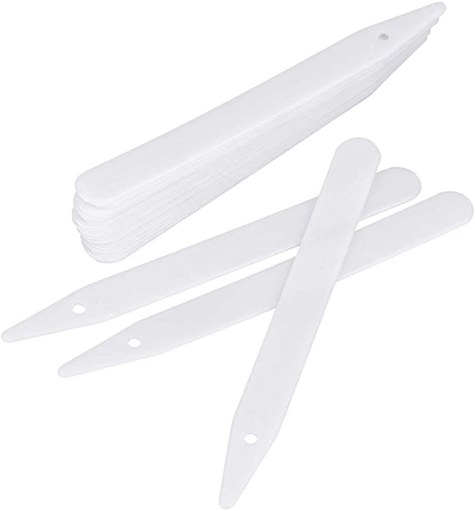 KINGLAKE 100 Pcs 6 Inch Thick Plastic Plant Garden Labels White Nursery Garden Stake Tags