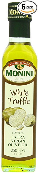 Monini Extra Virgin Olive Oil, White Truffle, 8.5 Ounce, (Pack of 6)