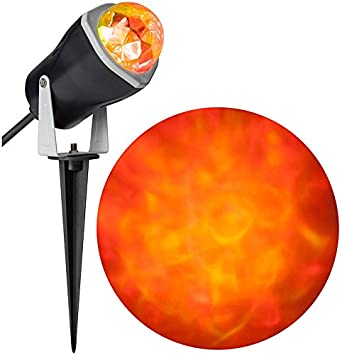 Gemmy 966237 LED Outdoor Fire and Ice Lightshow, Orange