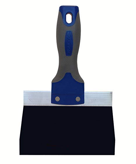 Warner 6" ProGrip Blue Steel Drywall Taping Knife, Soft Grip Handle, 10884