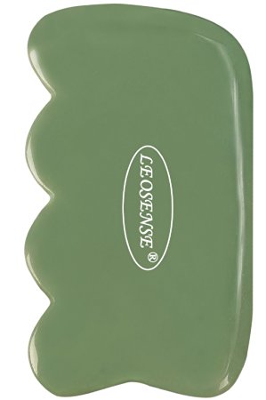 Loesense Gua Sha Scraping Massage Tool, Handheld Jade Guasha Board for Muscle Deep Tissue Trigger Point Massage(Wave)