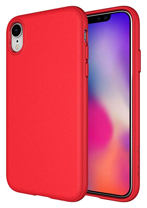 iPhone XR Case, Diztronic Full Matte Soft Touch Slim-Fit Flexible TPU Case for Apple iPhone XR (Matte Red)