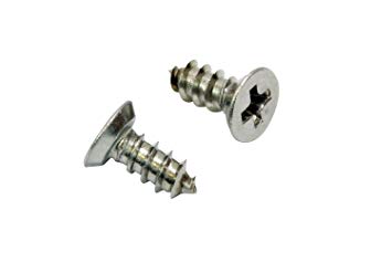 #4 x 3/8" Stainless Flat Head Phillips Wood Screw, (100 pc), 18-8 (304) Stainless Steel Screw by Bolt Dropper