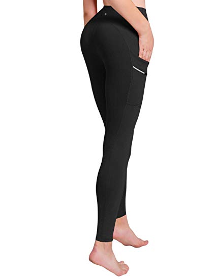 ODODOS Dual Pocket High Waist Workout Pants,Tummy Control Yoga Gym Running Leggings,Non See-Through Yoga Pants