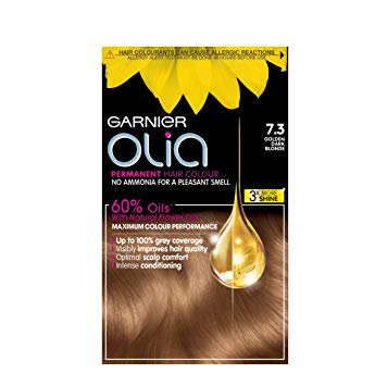 Garnier Olia Permanent Hair Dye, 7.3 Golden Dark Blonde