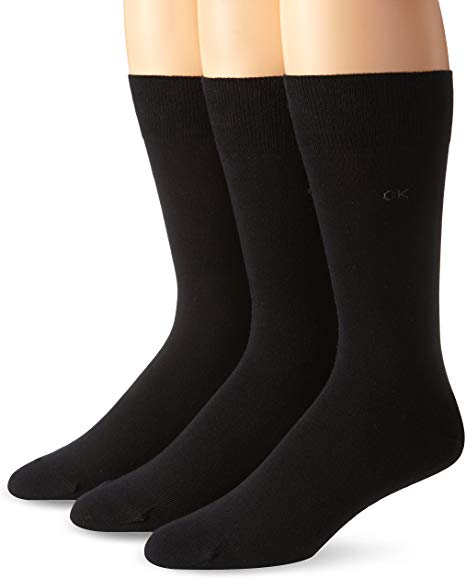 Calvin Klein Men's Combed Cotton Flat Knit Socks